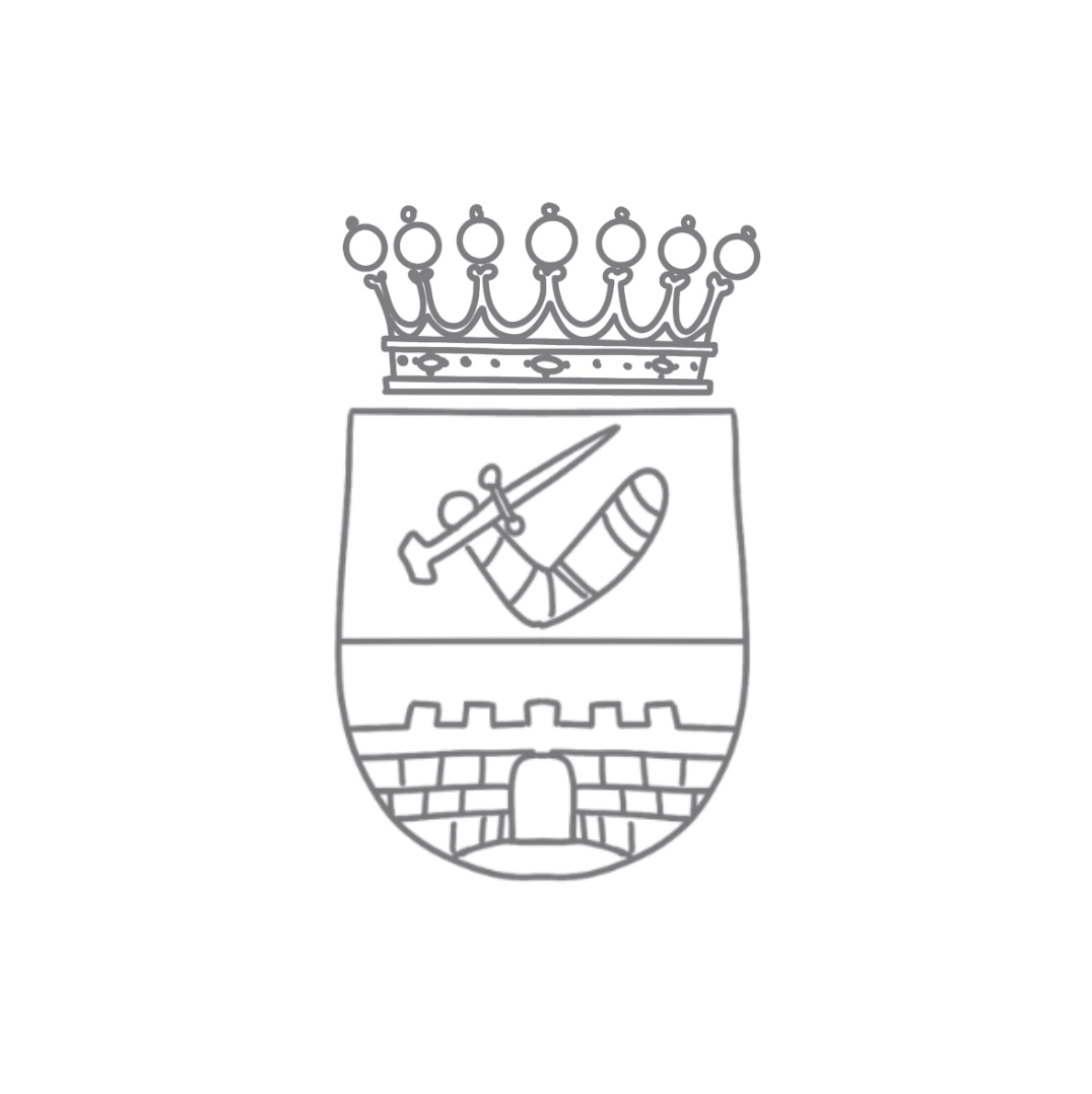 Schild mit Krone Gravur Wappen