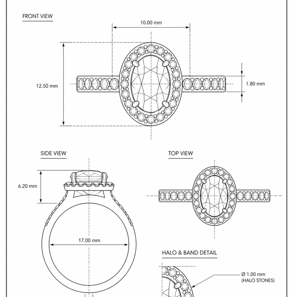 Zeichnung Verlobungsring